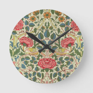 Horloge Ronde "Rose", 1883 (coton imprimé)