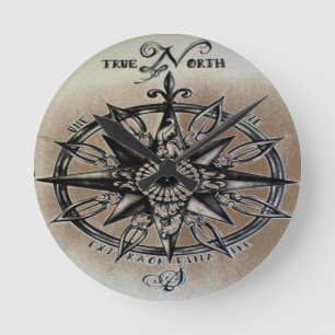 Horloge Ronde Rose du design Vent