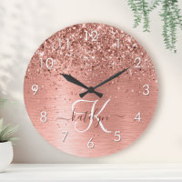 Rose Gold brossé Parties scintillant métallique No