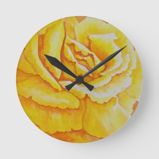 Horloge Ronde Rose jaune (Recto)