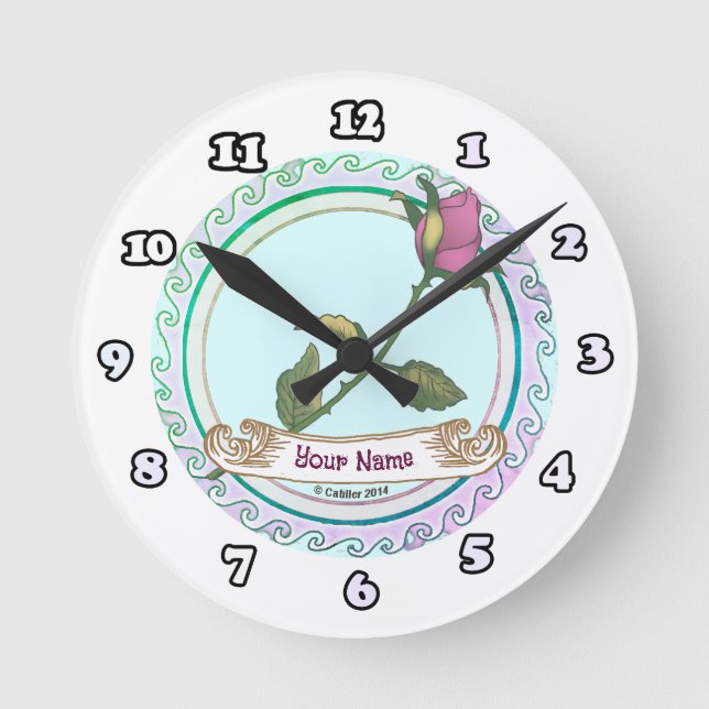 Horloge Ronde Rose rose rose (Recto)
