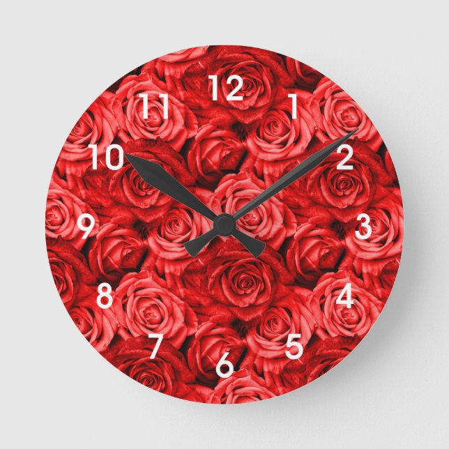 Horloge Ronde Roses rouges (Recto)