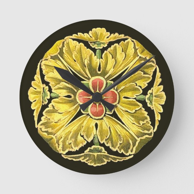 Horloge Ronde Rosette architecturale antique n° 3 (Recto)