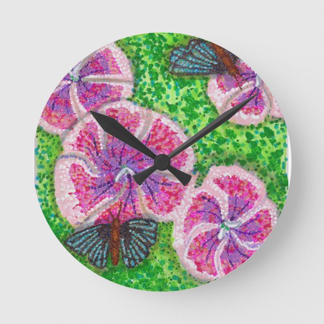 Horloge Ronde Roue à broche jolie (Recto)