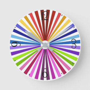 Horloge Ronde Roue arc-en-ciel