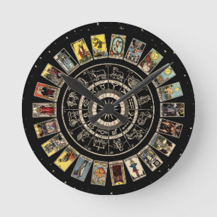 Horloge Ronde Roue du Zodiaque, Astrologie Chart et le Major