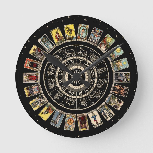 Horloge Ronde Roue du Zodiaque, Astrologie Chart et le Major (Recto)