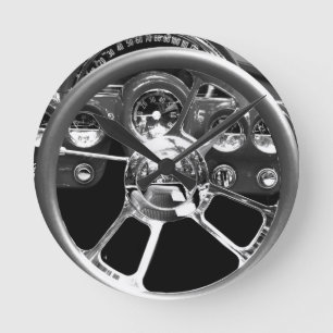 Horloge Ronde Roue rouge