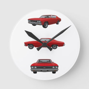 Horloge Ronde Rouge Chevelle 1968 solides solubles :
