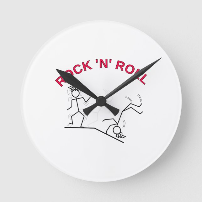 Horloge Ronde Rouleau Rock 'N' (Recto)