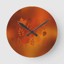 Round clock autumn