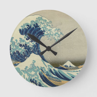Horloge Ronde Round clock: "Great Wave off Kanagawa" by Hokusai