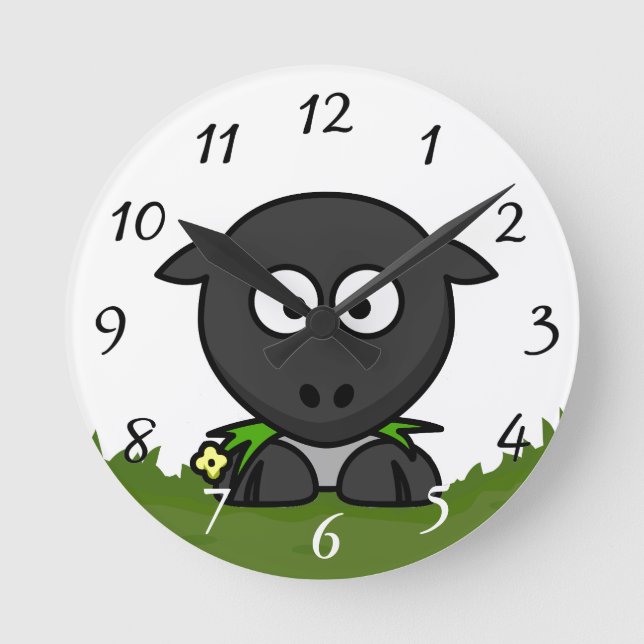 Horloge Ronde Round Sheep (Recto)