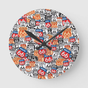 Horloge Ronde Route 66 Signes routiers