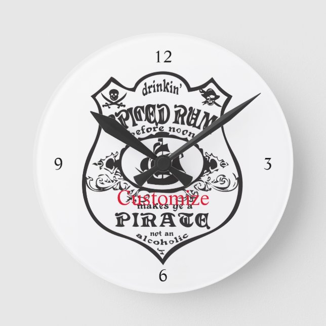 Horloge Ronde Rum épicé Pirate Boisson Thunder_Cove (Recto)