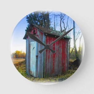 Horloge Ronde Rustic Old Junk