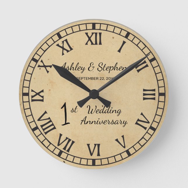 Horloge Ronde Rustic Paper (Recto)