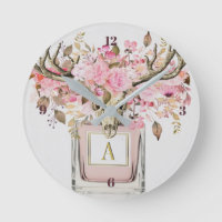 Rustique Boho Taureau Taureau Floral Monogramme Ch