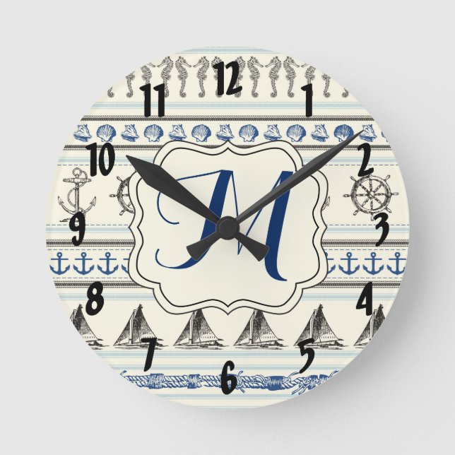 Horloge Ronde Sailing Anchor (Recto)