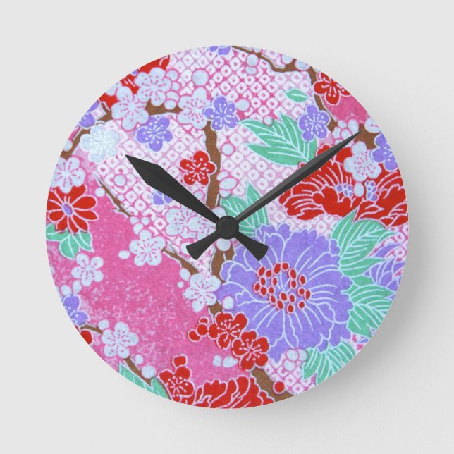 Horloge Ronde Sakura Pattern (Recto)