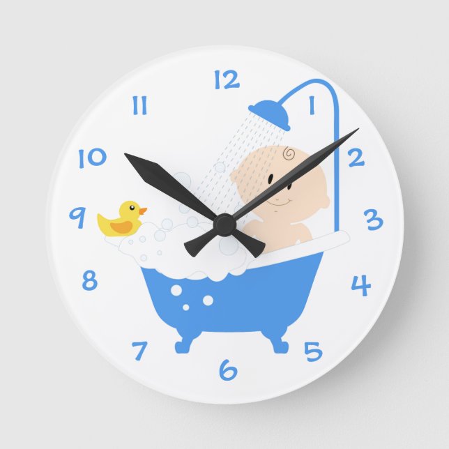Horloge Ronde Salle de bain Baby shower agréable (Recto)