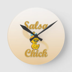 Horloge Ronde Salsa Chick