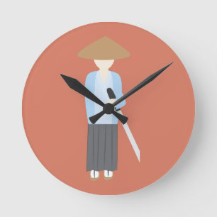 Horloge Ronde Samouraï