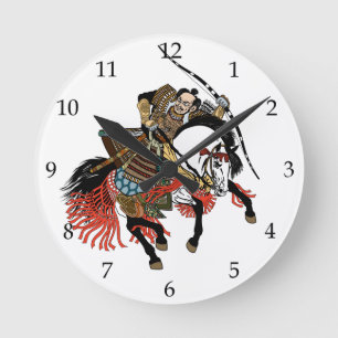 Horloge Ronde Samouraï horseman
