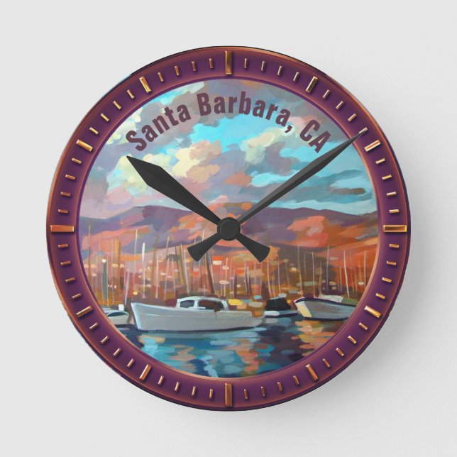 Horloge Ronde Santa Barbara California Round Clock (Recto)