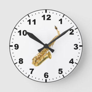Horloge Ronde "Saxophone" design wall clocks