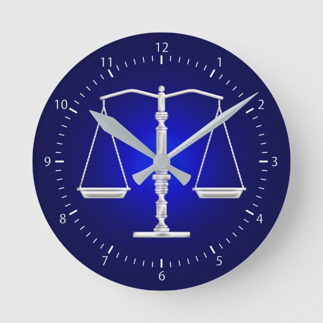 Horloge Ronde Scales of Justice | Deep Blue (Recto)