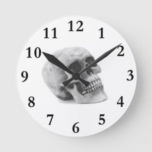 Horloge Ronde Scary Skull Halloween Theme