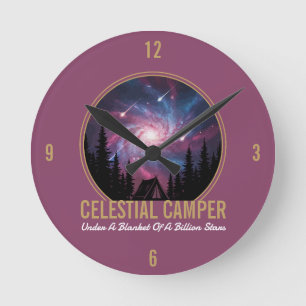 Horloge Ronde Scène nocturne de la galaxie du campeur céleste
