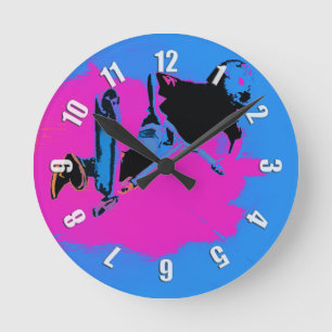 Horloge Ronde Scooter volant à haute altitude
