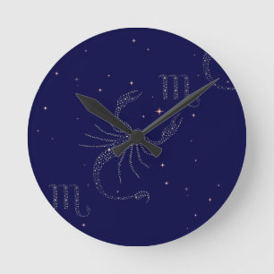 Horloge Ronde scorpio étoiles