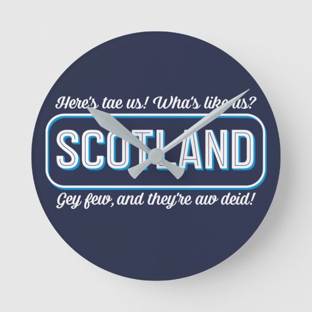 Horloge Ronde Scottish Poem, Qu'est-ce que nous aimons ? Toast (Recto)