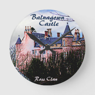 Horloge Ronde Scottish Ross Clan's Balnagown Castle Keepsaké