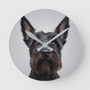 Horloge Ronde Scottish Terrier