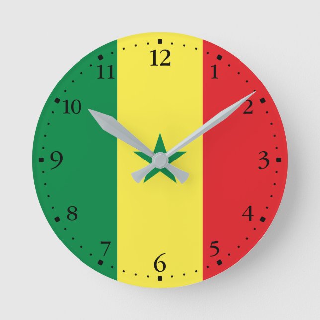 Horloge Ronde Senegal Flag (Recto)
