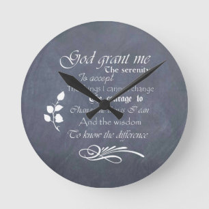 Horloge Ronde Sérénité prière cadeau chalkboard rétro