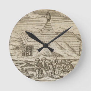 Horloge Ronde Servez d'équipier le massacre et des ours