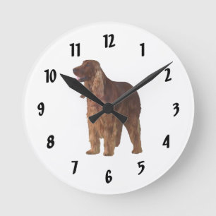 Horloge Ronde Setter irlandais