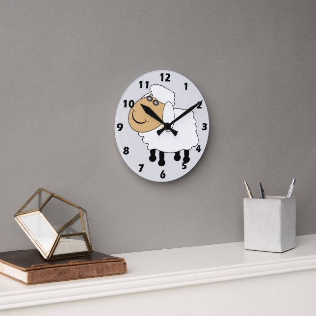Horloge Ronde Sheep Design (Bureau)
