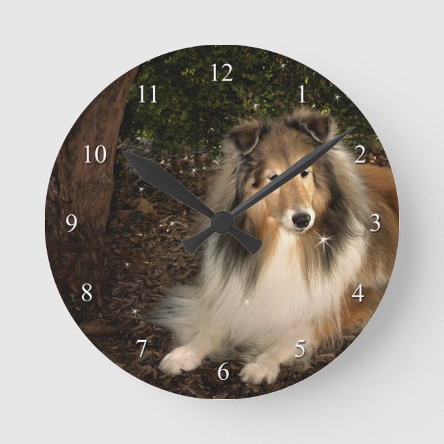 Horloge Ronde Sheltie Magic Clock (Recto)