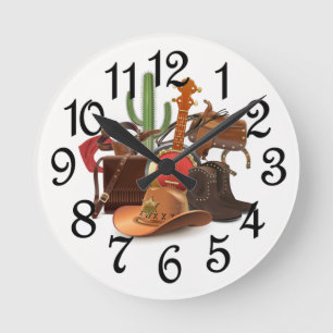 Horloge Ronde Sheriff Ouest