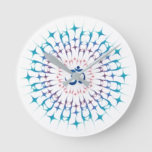 Horloge Ronde Shri Yantra ou Sri Chakra - Glowing Energy (Recto)