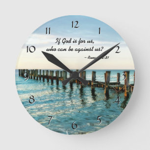 Horloge Ronde Si Dieu est pour nous qui pouvons être contre nous