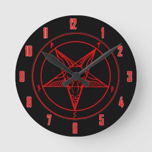 Horloge Ronde SIGIL de BAPHOMET