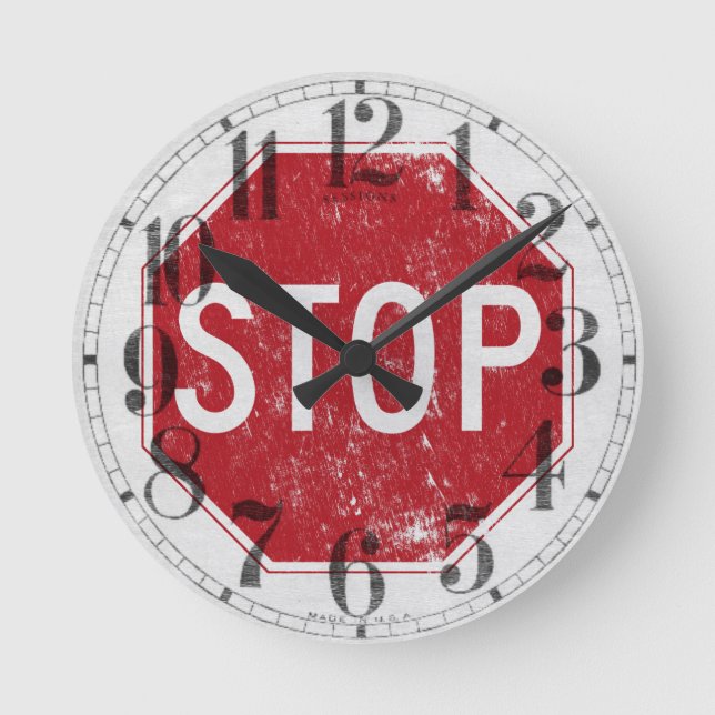HORLOGE RONDE SIGNE D'ARRÊT DÉTESTÉ (Recto)