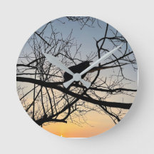 Silhouette de coucher de soleil doré : Oiseau sur 